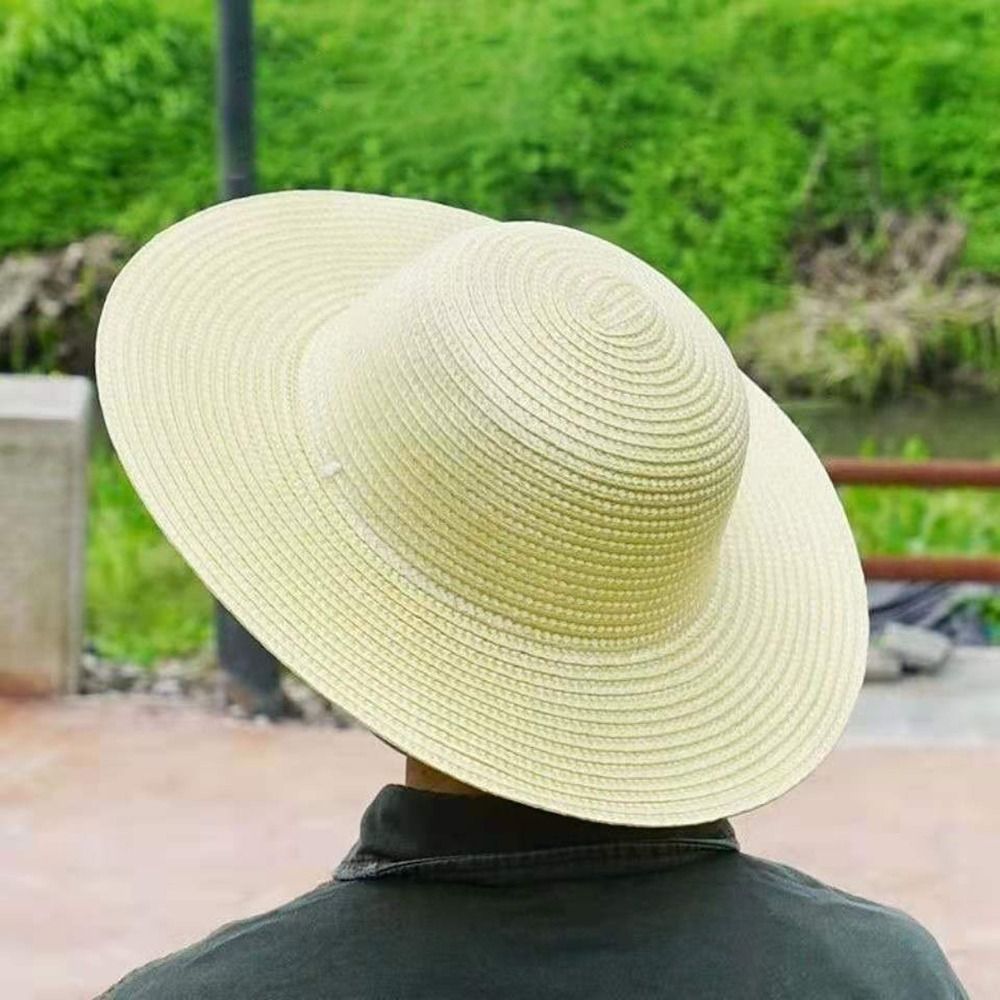 Topi Jerami Lebar untuk Musim  - Bucket Hat Straw ulasan dan harga